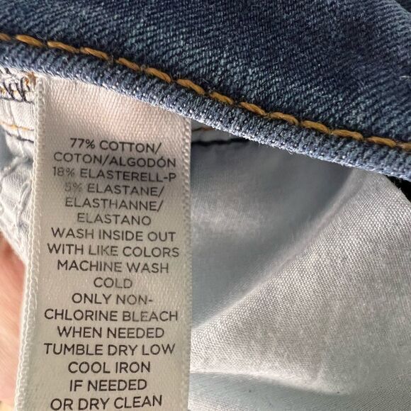 LOFT Blue Cotton Blend Mid Rise Ankle Legging Jeans Womens Size 26/2 - Picture 6 of 9